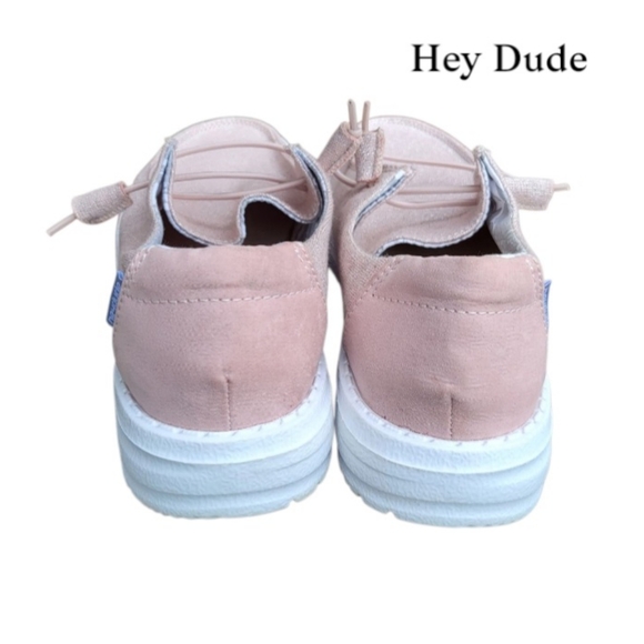 Hey Dudes Glitter Sparkle Pink Wendy Metallic Sneaker Tennis Loafer Shoe Women 7 - Picture 5 of 13